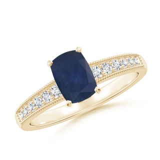 Cushion Rectangular A Blue Sapphire