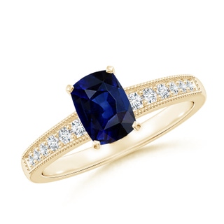 Cushion Rectangular AAA Blue Sapphire