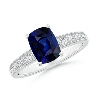 Cushion Rectangular AAA Blue Sapphire