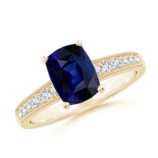 Cushion Rectangular AAA Blue Sapphire