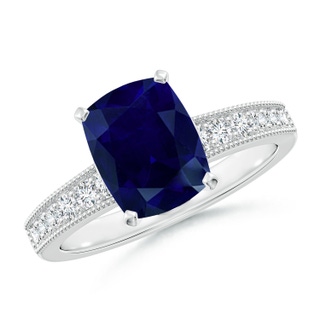 Cushion Rectangular AA Blue Sapphire