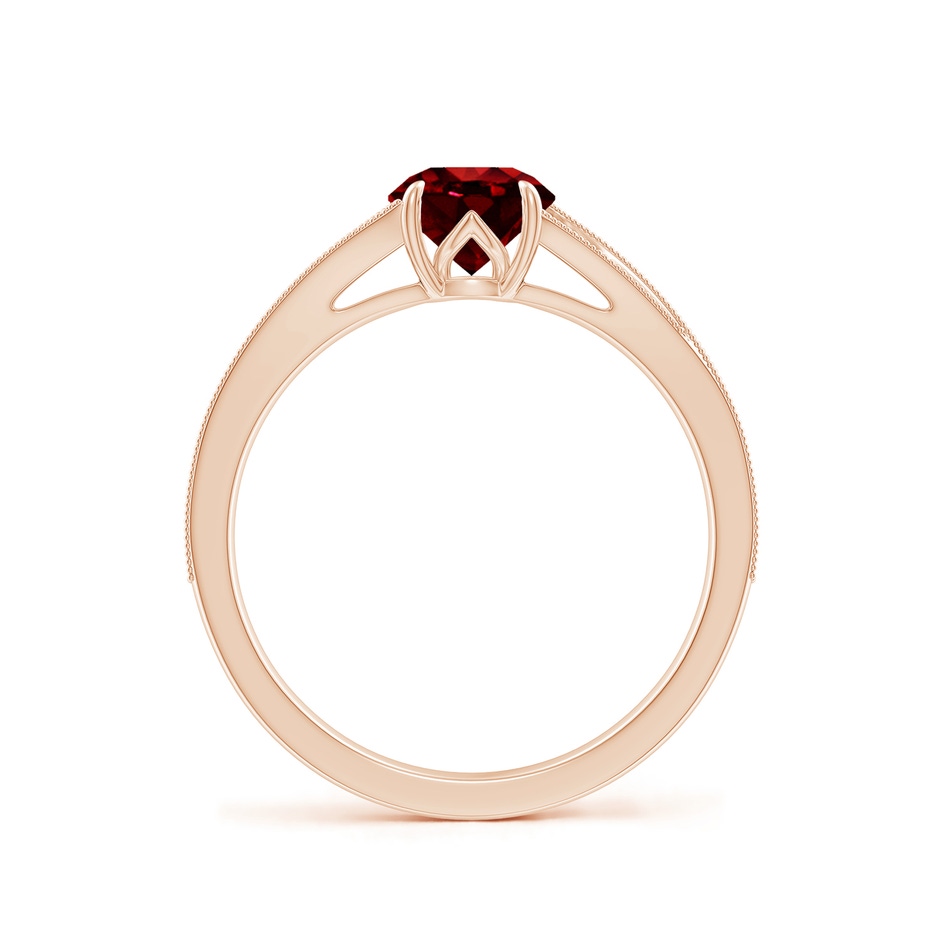6mm AAAA Vintage Inspired Round Ruby Split Shank Engagement Ring in Rose Gold side 199