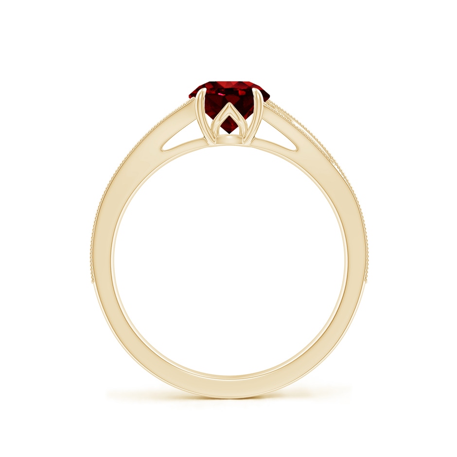 6mm AAAA Vintage Inspired Round Ruby Split Shank Engagement Ring in Yellow Gold side 199
