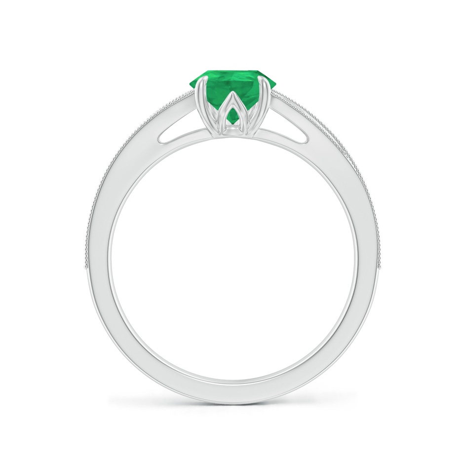 8x6mm A Vintage Inspired Pear Emerald Split Shank Engagement Ring in White Gold side 199