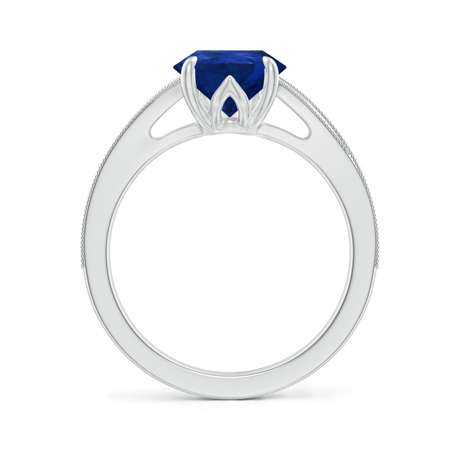 10x8mm AAA Vintage Inspired Pear Blue Sapphire Split Shank Engagement Ring in P950 Platinum side 199