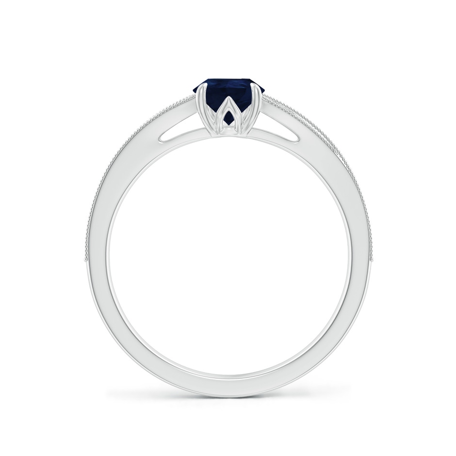 7x5mm A Vintage Inspired Pear Blue Sapphire Split Shank Engagement Ring in White Gold side 199