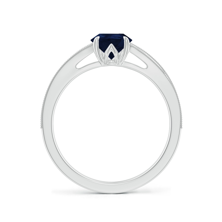 8x6mm A Vintage Inspired Pear Blue Sapphire Split Shank Engagement Ring in White Gold side 199