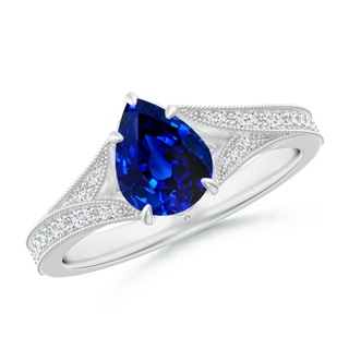 Pear AAAA Blue Sapphire