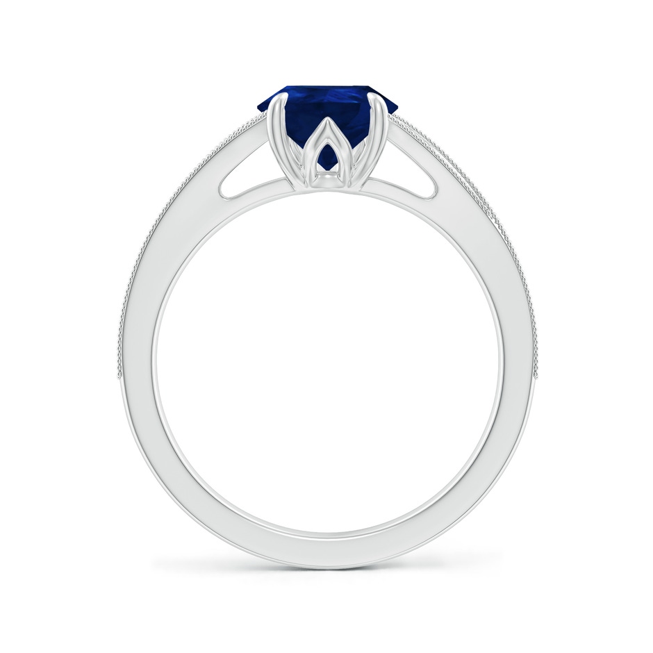 9x7mm AA Vintage Inspired Pear Blue Sapphire Split Shank Engagement Ring in P950 Platinum side 199