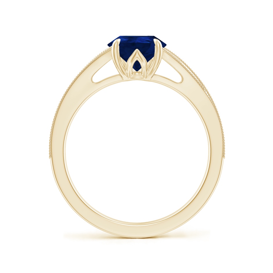 9x7mm AA Vintage Inspired Pear Blue Sapphire Split Shank Engagement Ring in Yellow Gold side 199