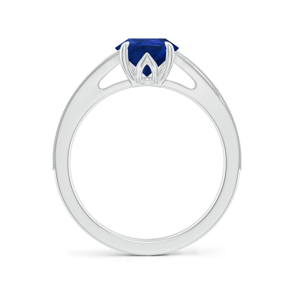 9x7mm AAA Vintage Inspired Pear Blue Sapphire Split Shank Engagement Ring in P950 Platinum side 199