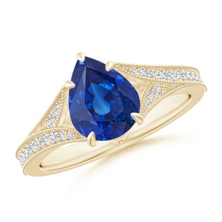 Pear AAA Blue Sapphire