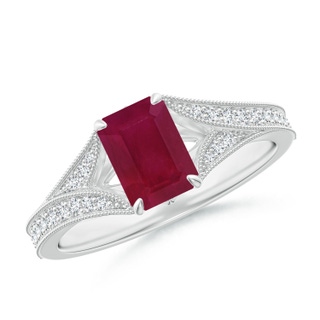 Emerald Cut A Ruby