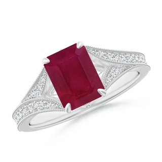 Emerald Cut A Ruby