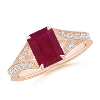 Emerald Cut A Ruby
