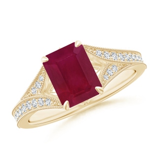 Emerald Cut A Ruby