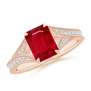 Emerald Cut AAA Ruby