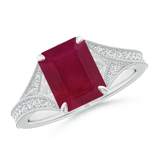 Emerald Cut A Ruby