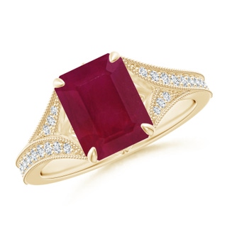 Emerald Cut A Ruby