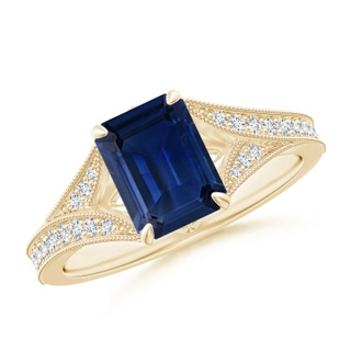 Emerald Cut AAA Blue Sapphire