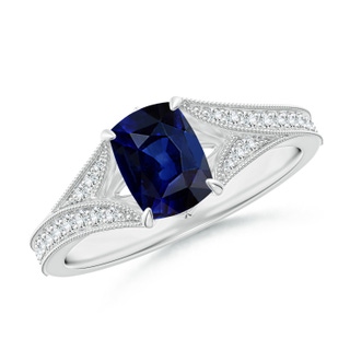 Cushion Rectangular AAA Blue Sapphire