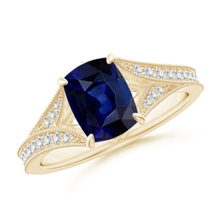 Cushion Rectangular AAA Blue Sapphire