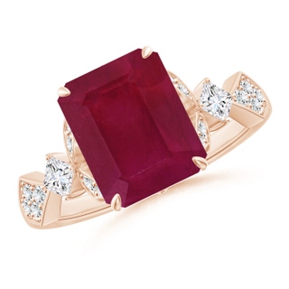 Emerald Cut A Ruby