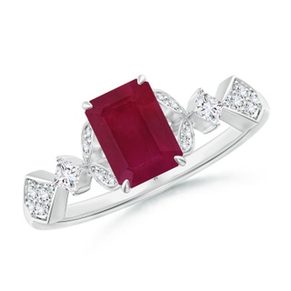 Emerald Cut A Ruby