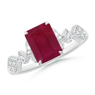 Emerald Cut A Ruby