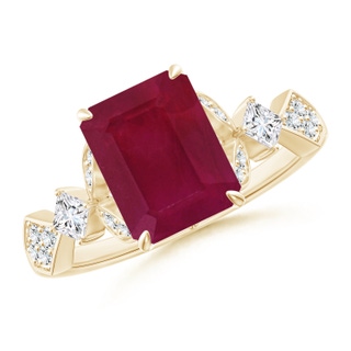 Emerald Cut A Ruby