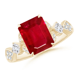 Emerald Cut AAA Ruby