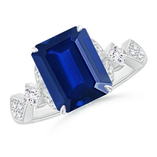 Emerald Cut AAAA Blue Sapphire