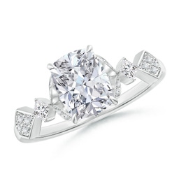 Cushion Rectangular Diamond Vintage Inspired Rings