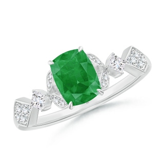 Cushion Rectangular A Emerald