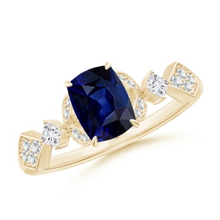 Cushion Rectangular AAA Blue Sapphire