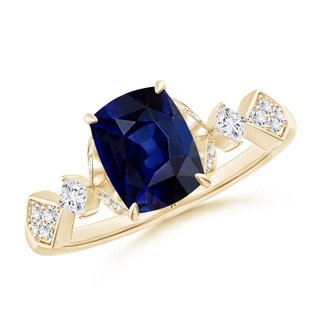 Cushion Rectangular AAA Blue Sapphire