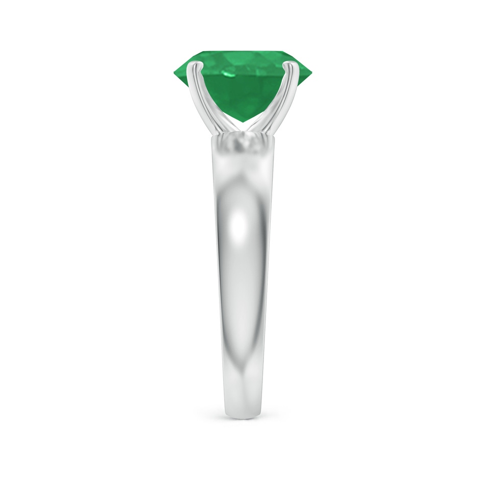 10x8mm A Prong-Set Oval Emerald Solitaire Engagement Ring in P950 Platinum Side 299