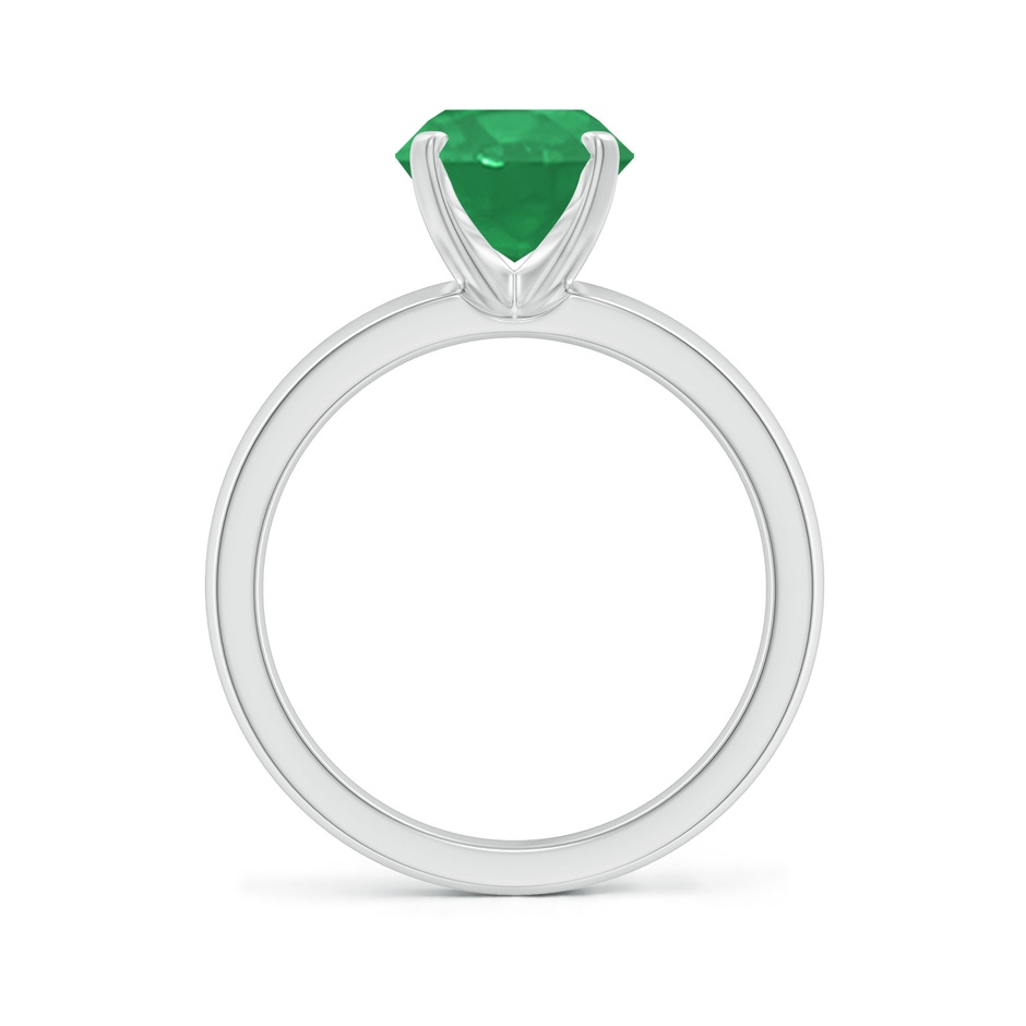 10x8mm A Prong-Set Oval Emerald Solitaire Engagement Ring in White Gold Side 199