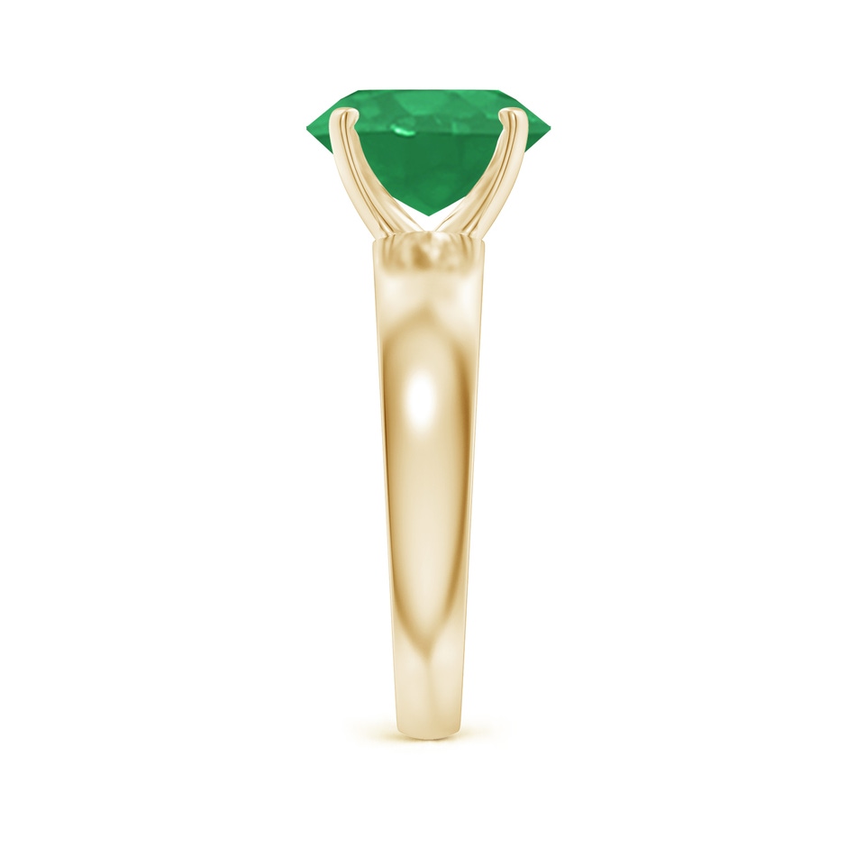 10x8mm A Prong-Set Oval Emerald Solitaire Engagement Ring in Yellow Gold side 299