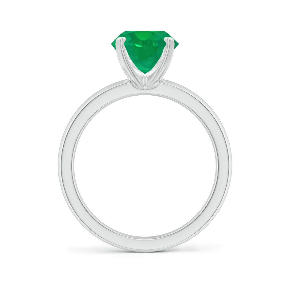 10x8mm AA Prong-Set Oval Emerald Solitaire Engagement Ring in P950 Platinum Side 199