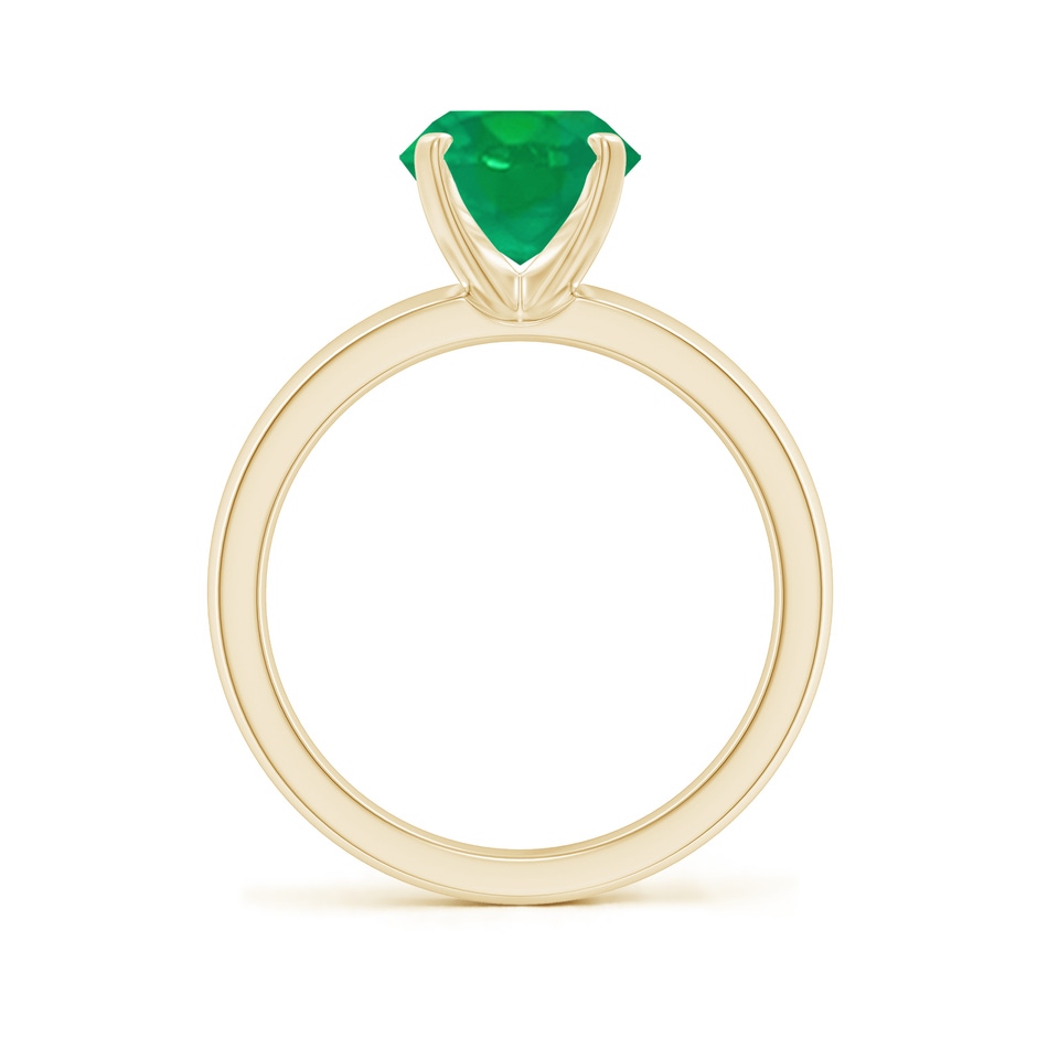 10x8mm AA Prong-Set Oval Emerald Solitaire Engagement Ring in Yellow Gold side 199