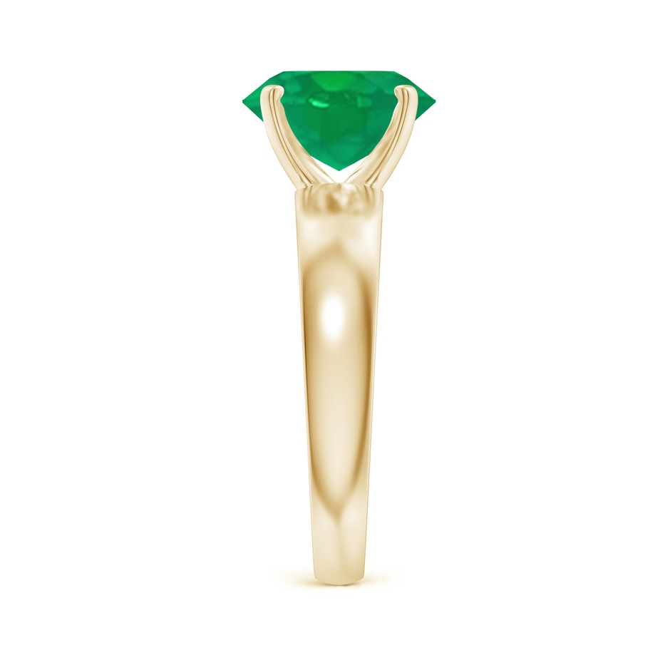 10x8mm AA Prong-Set Oval Emerald Solitaire Engagement Ring in Yellow Gold side 299