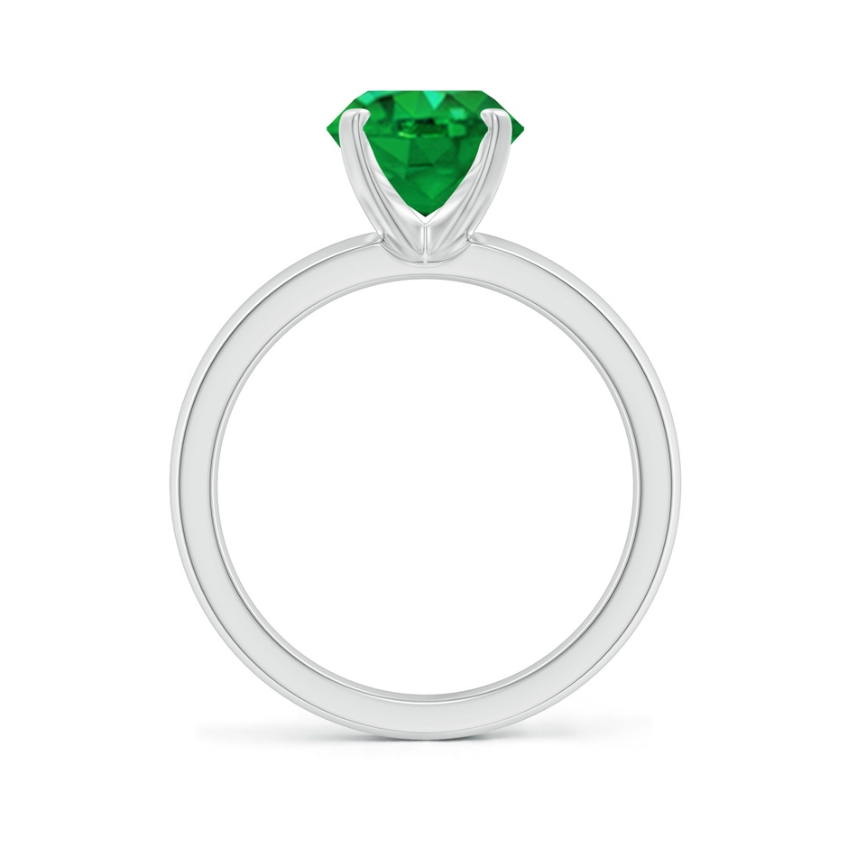10x8mm AAA Prong-Set Oval Emerald Solitaire Engagement Ring in P950 Platinum Side 199
