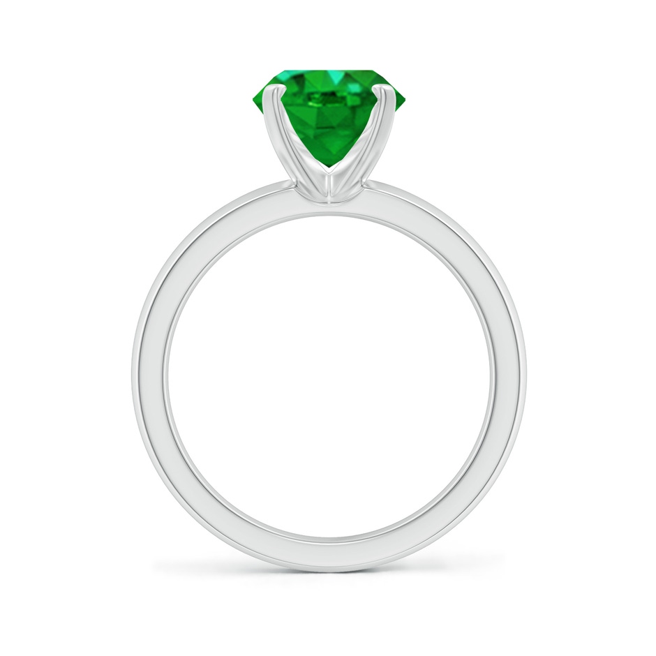 10x8mm AAAA Prong-Set Oval Emerald Solitaire Engagement Ring in P950 Platinum Side 199