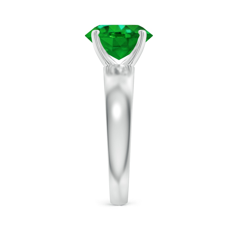 10x8mm AAAA Prong-Set Oval Emerald Solitaire Engagement Ring in P950 Platinum Side 299