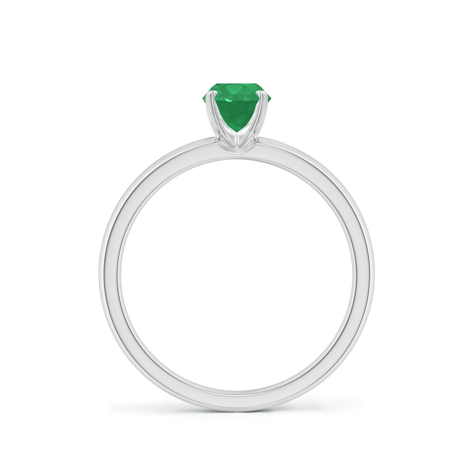 7x5mm A Prong-Set Oval Emerald Solitaire Engagement Ring in P950 Platinum Side 199