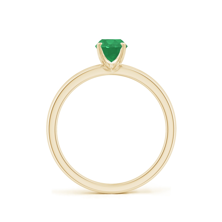 7x5mm A Prong-Set Oval Emerald Solitaire Engagement Ring in Yellow Gold side 199