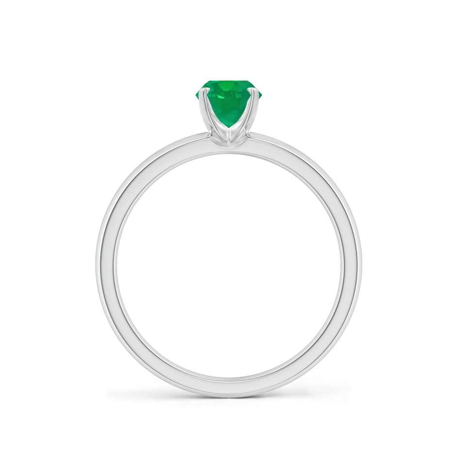 7x5mm AA Prong-Set Oval Emerald Solitaire Engagement Ring in P950 Platinum Side 199