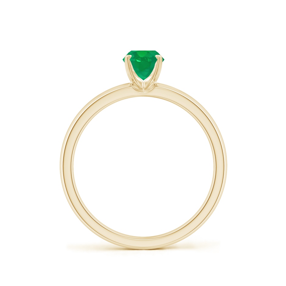 7x5mm AA Prong-Set Oval Emerald Solitaire Engagement Ring in Yellow Gold side 199