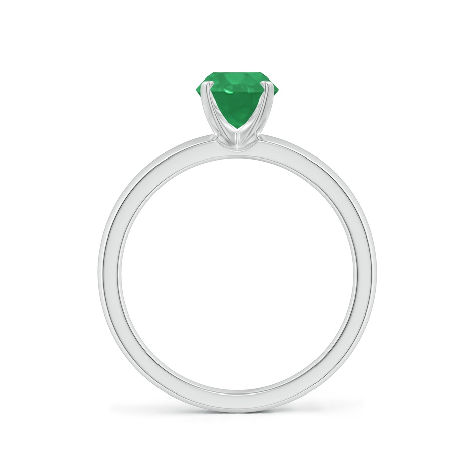 8x6mm A Prong-Set Oval Emerald Solitaire Engagement Ring in White Gold Side 199